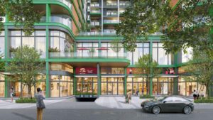 Shophouse khối đế được bố trí tại tầng 1