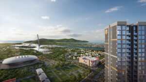 Dự án Masteri Rivera gồm 2 toà tháp cao 39 tầng và 2 tầng hầm