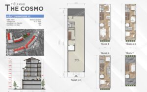 Layout shophouse Sun Cosmo