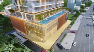 Dự án gồm toà tháp cao tầng và 2 tầng hầm