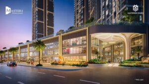 Tầng 1 - 3 là shophouse khối đế 