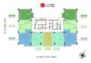 Mặt bằng tầng căn hộ HIYORI Aqua Tower Đà Nẵng